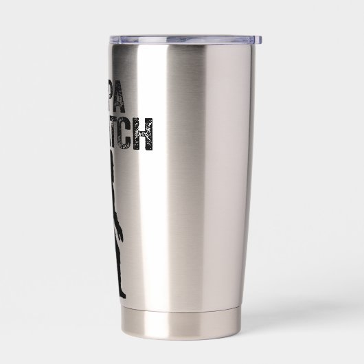 Papa Squatch Funny Bigfoot - Father's Day Gift Geïsoleerde Drinkbeker (Links)