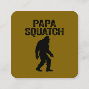 Papa Squatch Grappige Bigfoot - Vaderdag Geschenk Vierkante Visitekaartje