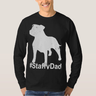 Papa Staffy met Staffordshire Bull Terrier Dog Sta T-shirt