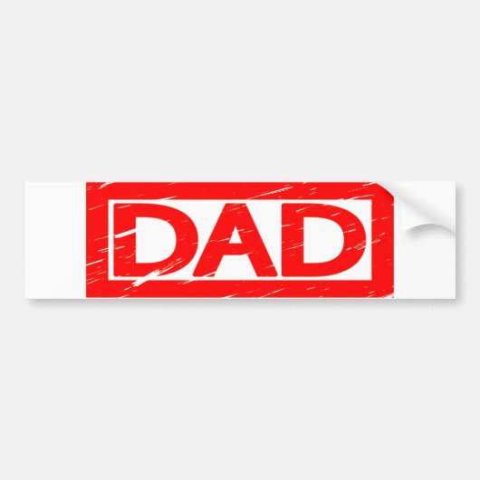 Papa Stamp Bumpersticker (Voorkant)
