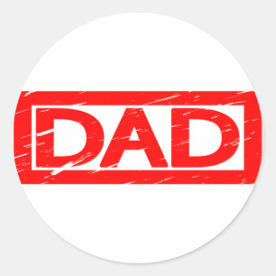 Papa Stamp Ronde Sticker