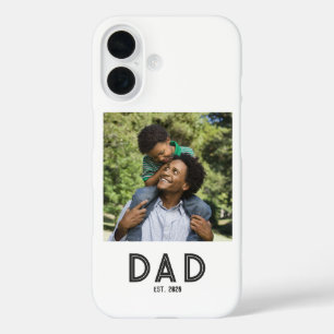 Papa Stelde Witte Fotocadeau Vaderdag Samen iPhone 16 Hoesje