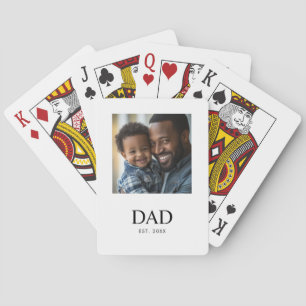 Papa Stichtte Eenvoudige Zwarte Foto  Pokerkaarten