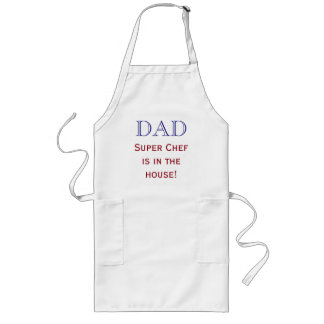"Papa, Super Chef is in huis" Aangepast Apron Lang Schort