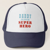 Papa Super Hero Fun Father Day Trucker Pet (Voorkant)