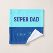 Papa superbe dans bleu et bleu-foncé au néon (Gant de toilette)