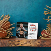 Papa Superheld Cartoon Speech Bubble Vader's dag Fotoplaat (Zijkant)