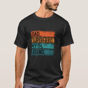 Papa superheld mythe legende retro vlag t-shirt