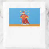 Papa Superheld op Vaderdag Rechthoekige Sticker (Tas)