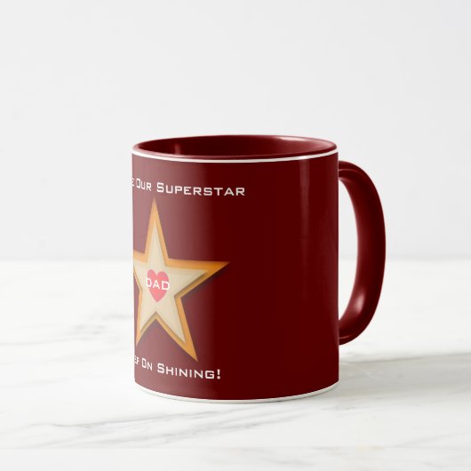 Papa Superstar Mug (Devant droit)