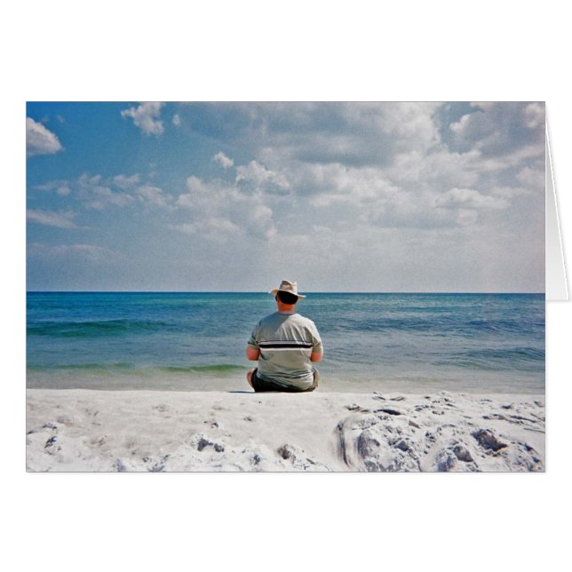 papa sur la plage (Devant horizontal)