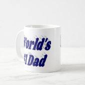 Papa tasse de café bleu foncé demi-texte (Devant gauche)