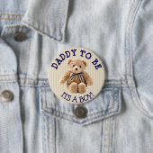 Papa, Teddy Bear Baby shower Button (In situ)