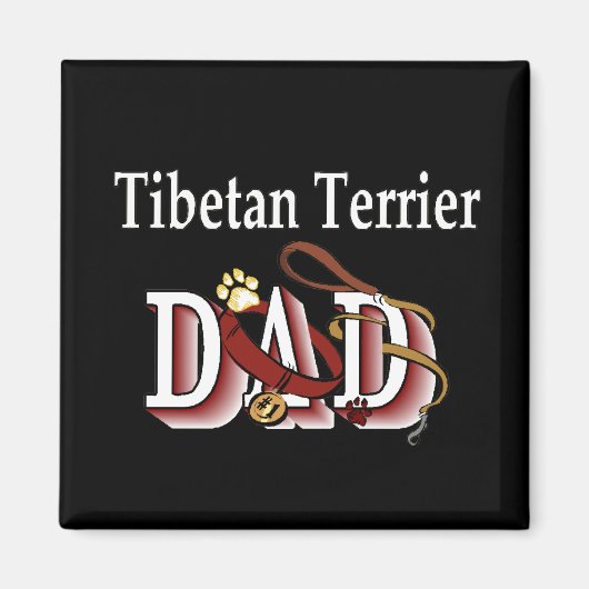 papa terrier tibétain Magnet (Devant)