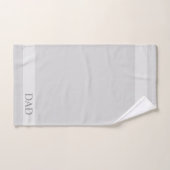 Papa Texte sur les tons gris argent clair (Serviette à main)