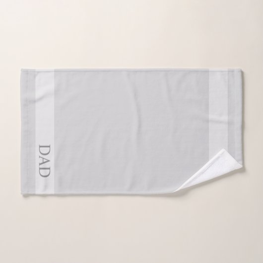 Papa Texte sur les tons gris argent clair (Serviette à main)