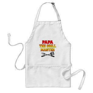 Papa The Grill Master Cool Grandfather Apron Standaard Schort
