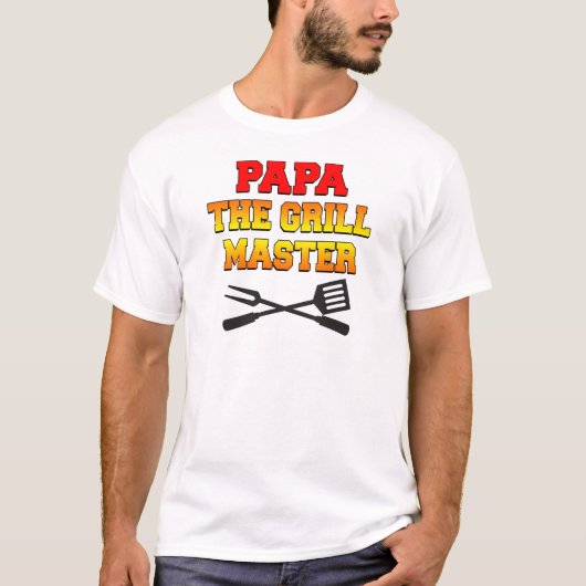 Papa The Grill Master T-shirt (Voorkant)