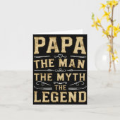 Papa The Man The Myth The Legend Fathers Day Kaart (Gele Bloem)