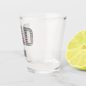 Papa Thin Red Line Firefighter Pap Gifts Shot Glas (Rechts)