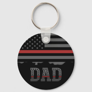 Papa Thin Red Line Firefighter Pap Gifts Sleutelhanger