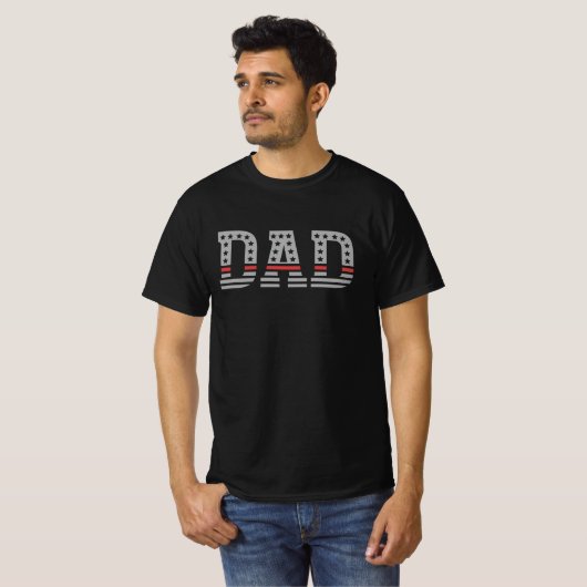 Papa Thin Red Line Firefighter Pap Gifts T-shirt (Voorkant volledig)