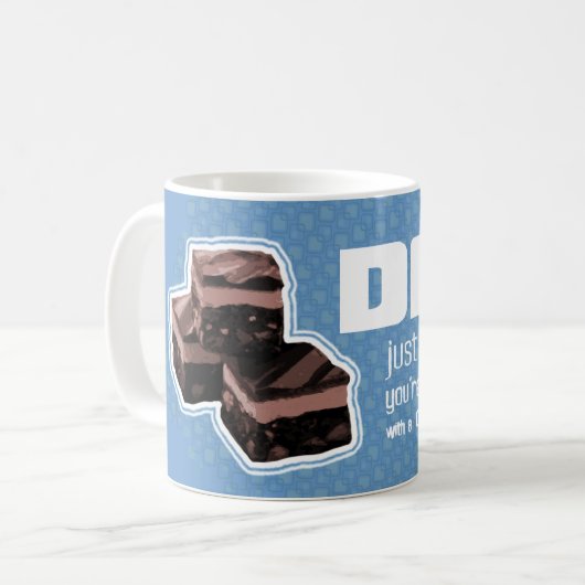 Papa "tout comme fudge" amusant mug bleu (Devant gauche)