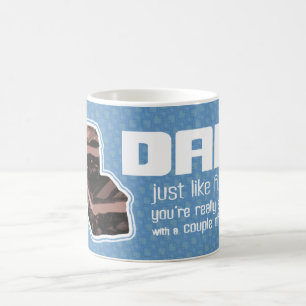 Papa "tout comme fudge" amusant mug bleu
