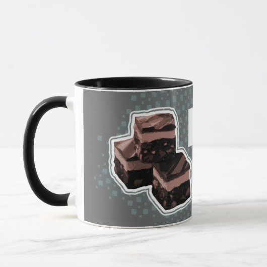 Papa "tout comme fudge" amusant mug gris bleu (Gauche)