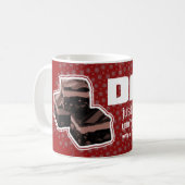 Papa "tout comme fudge" amusant tasse rouge foncé (Devant gauche)