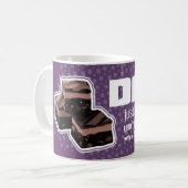 Papa "tout comme fudge" amusant tasse violet foncé (Devant gauche)