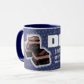Papa "tout comme fudge" fun navet bleu mug (Devant gauche)