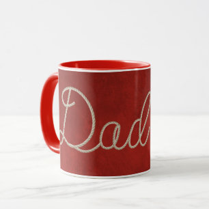 Papa touwlettertype rood mok