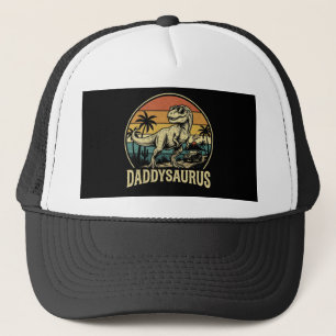 Papa Trex Dinosaur Papa-saurus Retro Vaderdag Trucker Pet