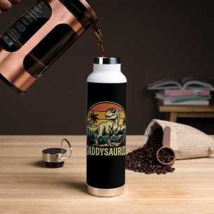Papa Trex Dinosaur Papa-saurus Retro Vaderdag Waterfles
