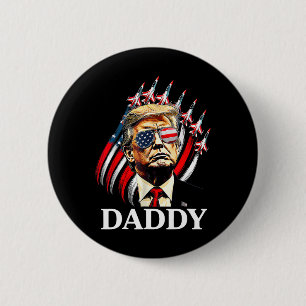 Papa Trump Grappig - Papa Trump Ronde Button 5,7 Cm