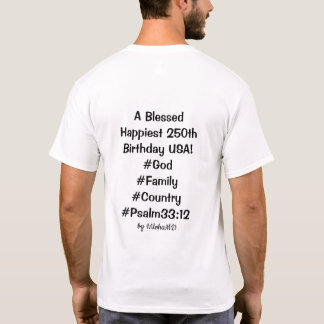 papa Tshirt Gezegend  Gelukkig 250e verjaardag VS!