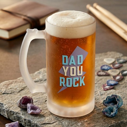 Papa tu déchires Mug en Verre Frosted