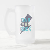 Papa tu déchires Mug en Verre Frosted (Gauche)