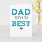 Papa Tu es la meilleure - Bonne carte de Fête des  (Fleur jaune)