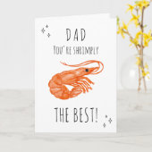 Papa Tu es Shrimply la meilleure carte de Fête des (Fleur jaune)