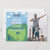Papa, tu es un trou dans un Carte photo de Fête de (Devant)