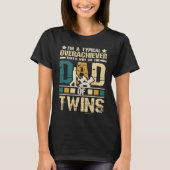 Papa tweeling en vader van tweelingen met Vaderdag T-shirt (Voorkant)