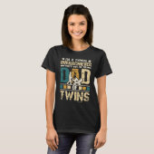Papa tweeling en vader van tweelingen met Vaderdag T-shirt (Voorkant volledig)
