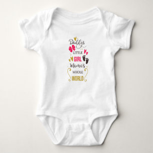 Papa Typografie Roze Girly Baby Glam Romper