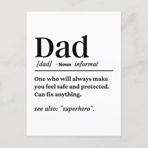 Papa Unieke Definitie Papa Cadeau Vaderdag Kaart