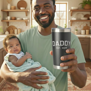 Papa Vader Opgericht Krachtig Wit Nieuw Vader Cade Geïsoleerde Drinkbeker