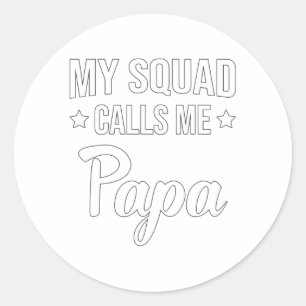 Papa vader papa Vaderdag Beste grappige cadeauidee Ronde Sticker