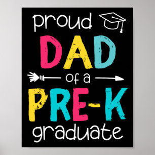Papa Vader Prek Preschool Familie Bijpassende Grad Poster