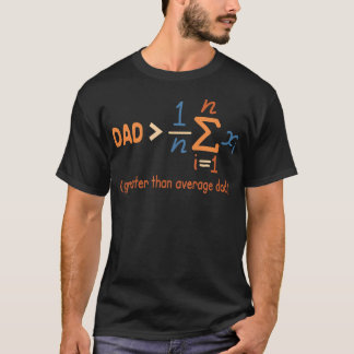 Papa Vader Wiskunde Vaderdag Vader Groter Dan T-shirt